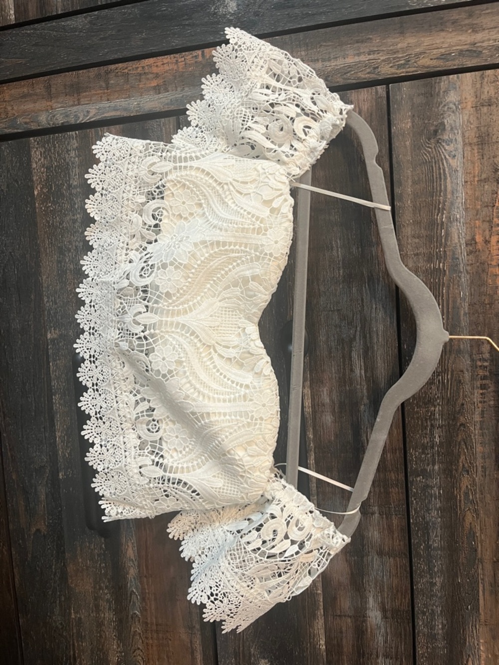 White Lace Off-Shoulder Crop Top - Elegant Feminine Style